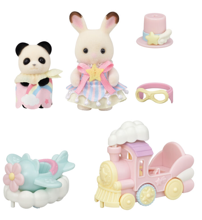 Set avión y tren sylvanian