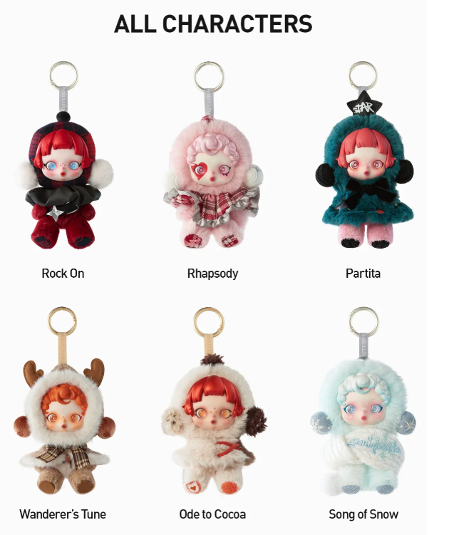 SKULLPANDA Winter Symphony - Llavero Original Pop Mart