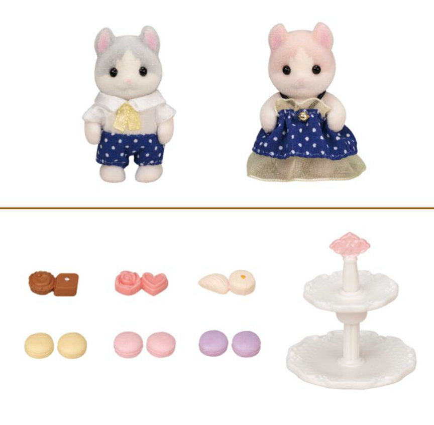 Set Sylvanian gato de orejas rizadas - Conjunto de dulces