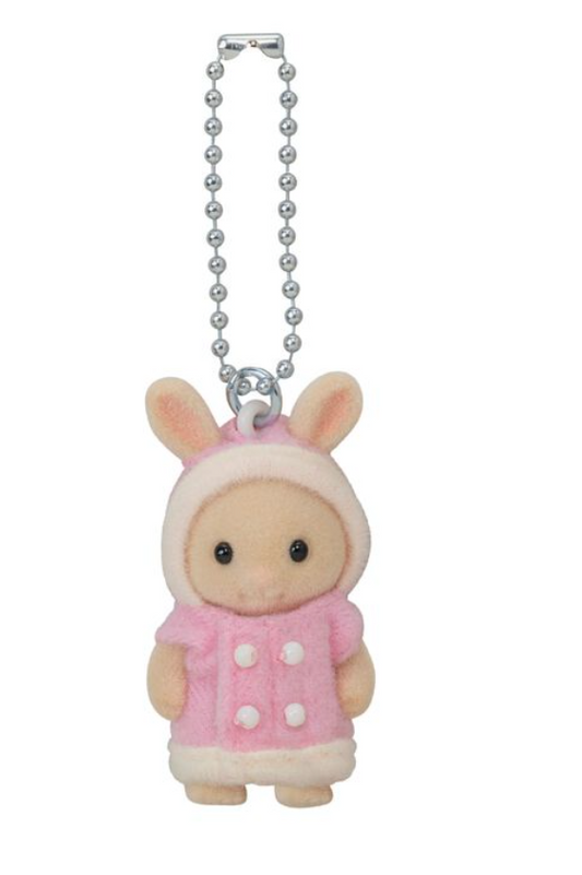 Llavero Sylvanian conejo de leche abrigo rosa