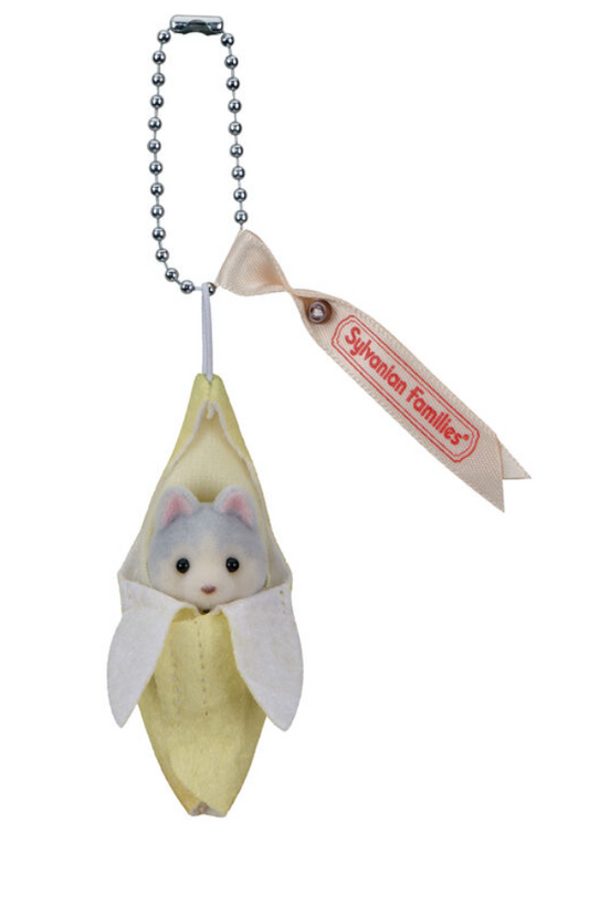 Llavero Sylvanian  Pequeño husky bebé -Banana-