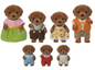 Familia Sylvanian de labradores chocolate