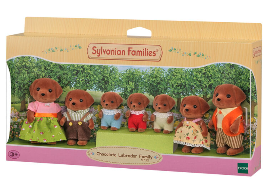 Familia Sylvanian de labradores chocolate