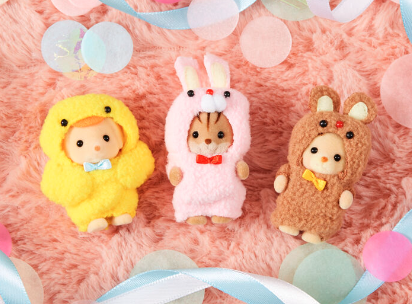 Trío de botargas sylvanian (mascota)