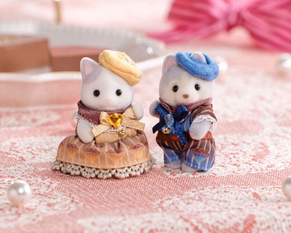 Sylvanian Families x Del Rey Baby Latte Cat y Baby Husky -Diamond Chocolat-