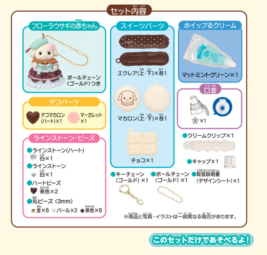 Kit de llavero de Sylvanian (chocolate con menta)