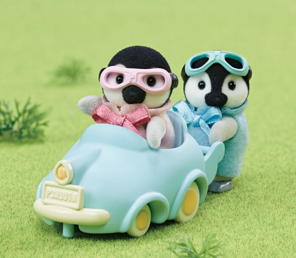 Juego de carrito de la amistad con pingüino bebé sylvanian