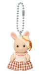 Llavero sylvanian conejo de leche falda de cuadros