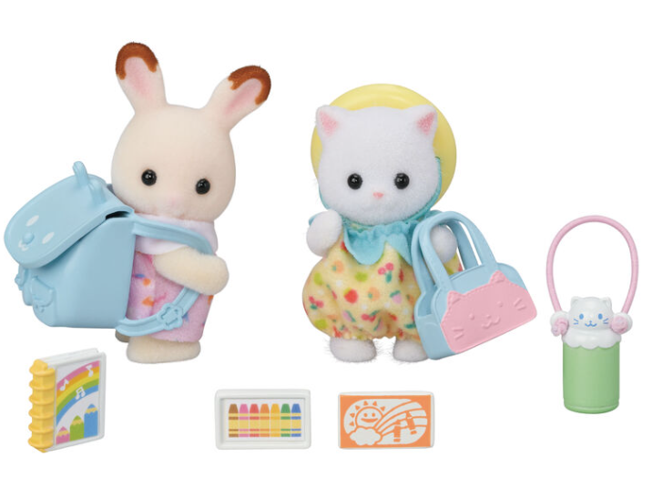Sylvanian Set Nursery gato persa y conejo